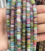 Perles rondes de 6 mm (2 x 6 mm) - perles plates en vrac, idéales pour la création de bijoux - 1 rang