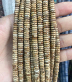 Perles rondes de 6 mm (2 x 6 mm) - perles plates en vrac, idéales pour la création de bijoux - 1 rang