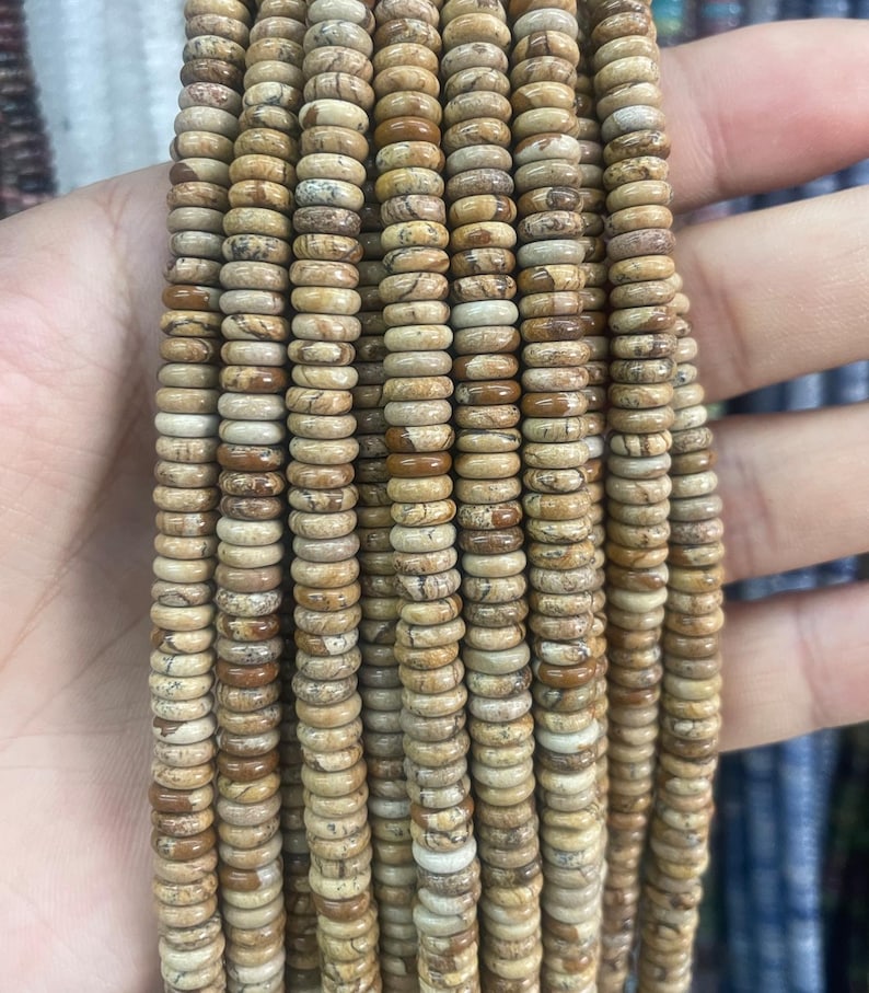 Perles rondes de 6 mm (2 x 6 mm) - perles plates en vrac, idéales pour la création de bijoux - 1 rang