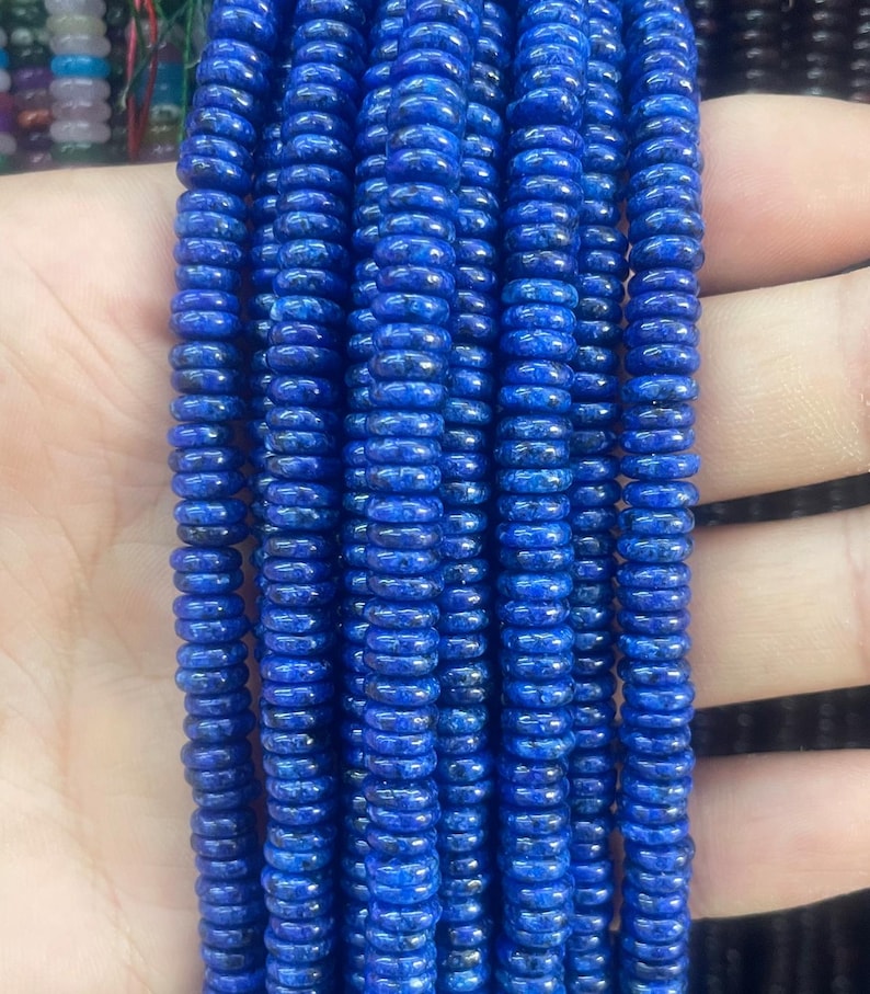 Perles rondes de 6 mm (2 x 6 mm) - perles plates en vrac, idéales pour la création de bijoux - 1 rang