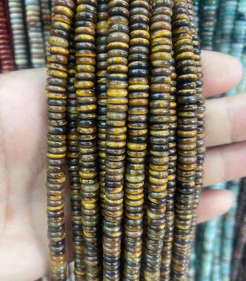 Perles rondes de 6 mm (2 x 6 mm) - perles plates en vrac, idéales pour la création de bijoux - 1 rang