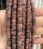 Perles rondes de 6 mm (2 x 6 mm) - perles plates en vrac, idéales pour la création de bijoux - 1 rang