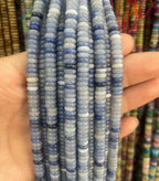 Perles rondes de 6 mm (2 x 6 mm) - perles plates en vrac, idéales pour la création de bijoux - 1 rang