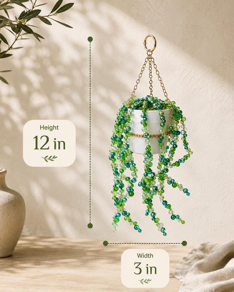 Attrape-soleil suspendu en perles de cristal, décoration de fenêtre bohème 30,5 cm