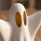 Lanterne fantôme décorative imprimée en 3D Halloween, bougie LED, blanc mat, 11-25 cm