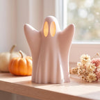 Lanterne fantôme décorative imprimée en 3D Halloween, bougie LED, blanc mat, 11-25 cm