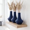 Vase décoratif Shinto en forme de bouteille de saké, impression 3D, finition veloutée, pour fleurs séchées et herbes de la pampa, disponible en plusieurs tailles et couleurs