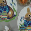 Set de table en perles de verre lapin Pâques 15x12 pouces multicolore
